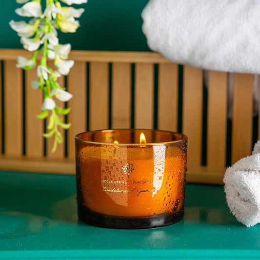 - Soy Wax Scented Candle - 350G - Sandalwood & Jasmine